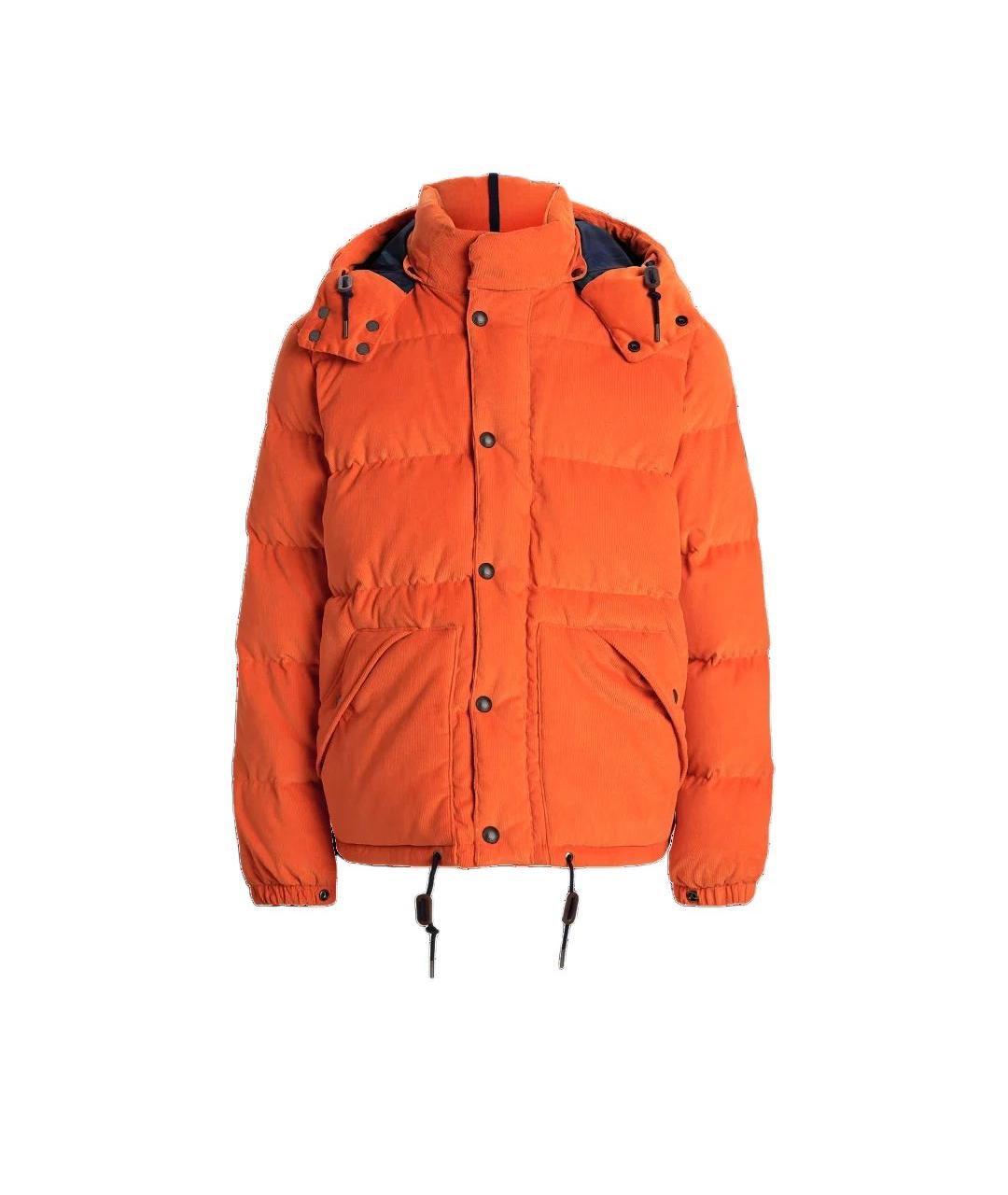 POLO RALPH LAUREN Оранжевый хлопковый пуховик, фото 7