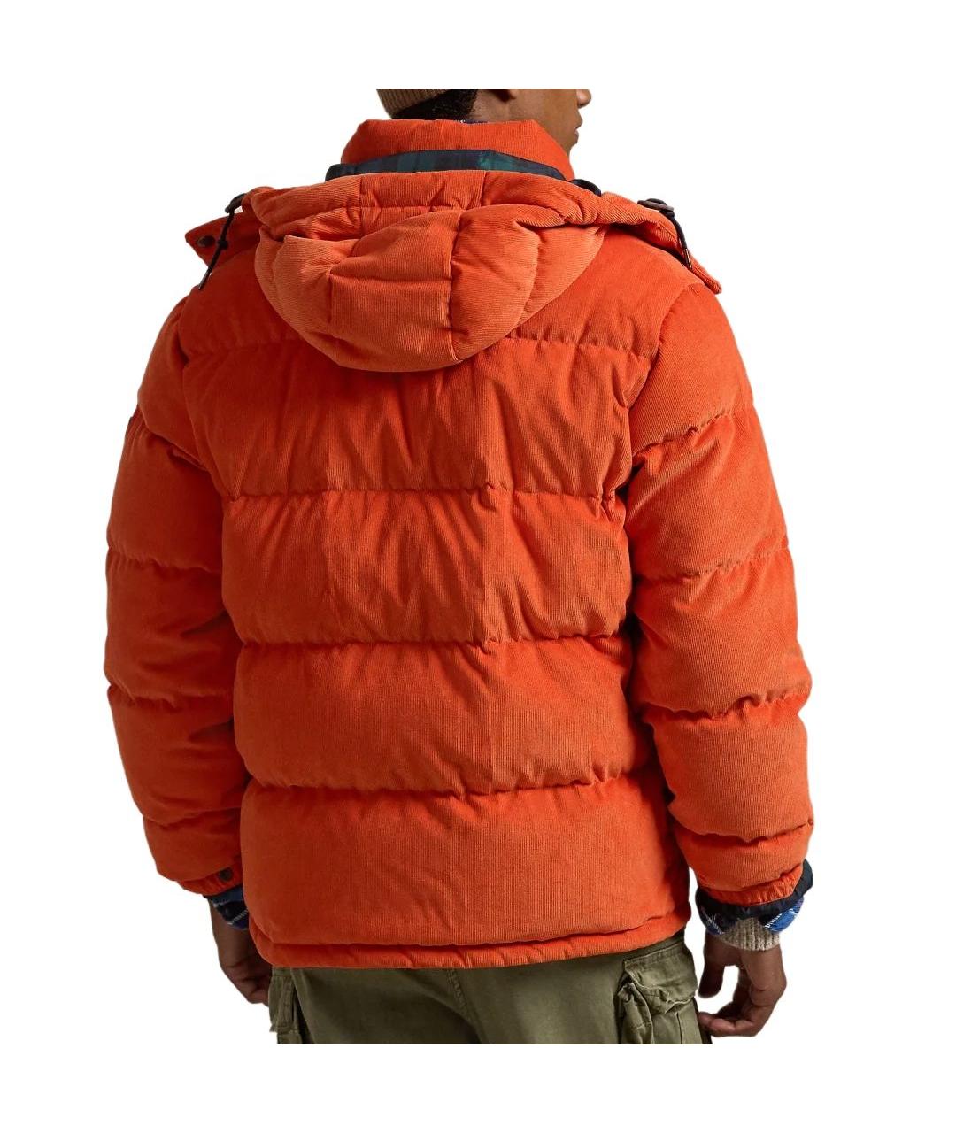 POLO RALPH LAUREN Оранжевый хлопковый пуховик, фото 3