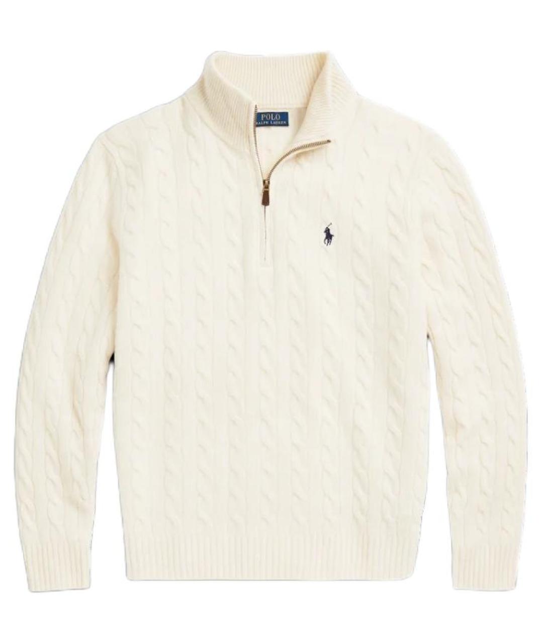 POLO RALPH LAUREN Бежевый шерстяной джемпер / свитер, фото 1