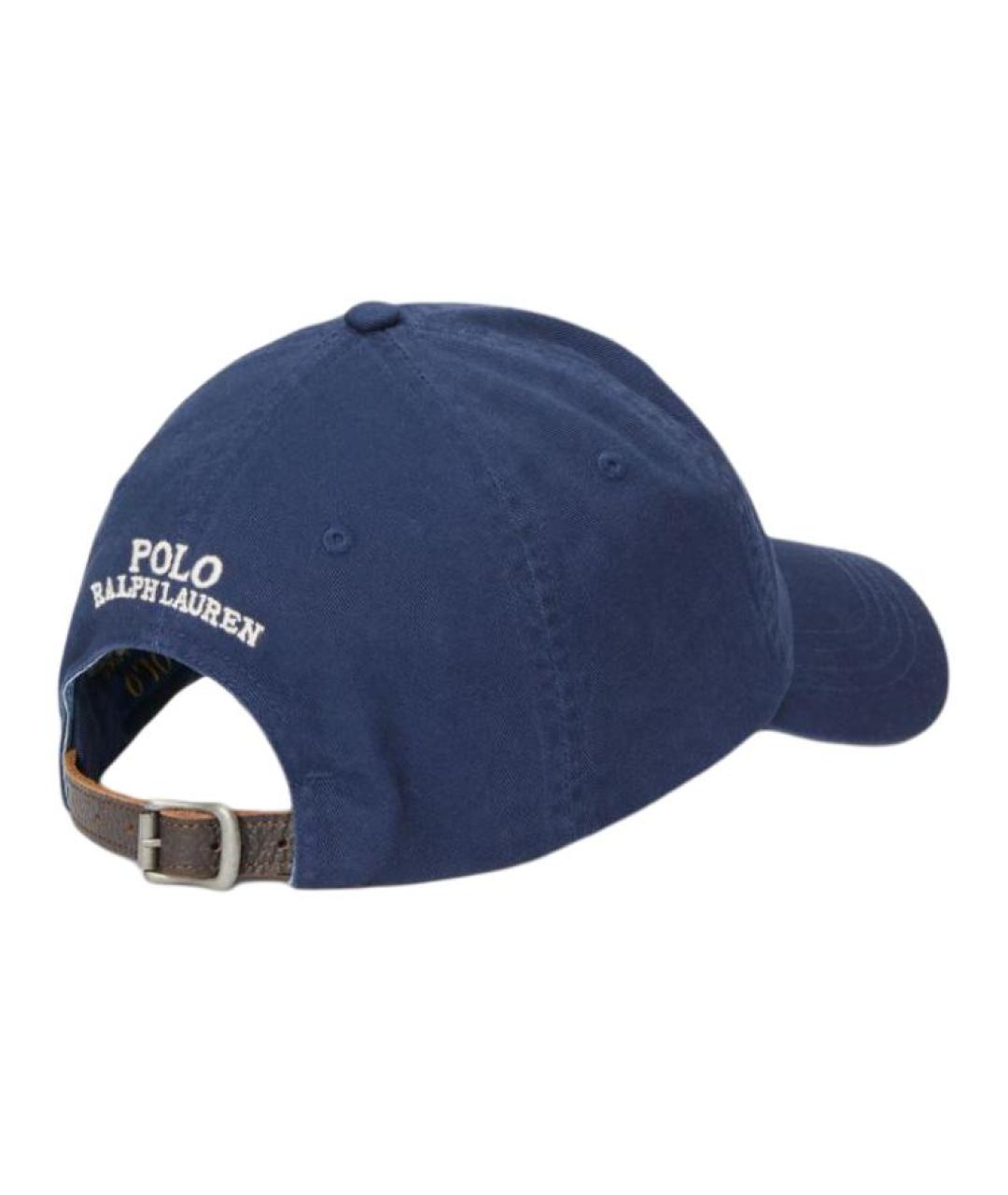POLO RALPH LAUREN Синяя хлопковая кепка/бейсболка, фото 2
