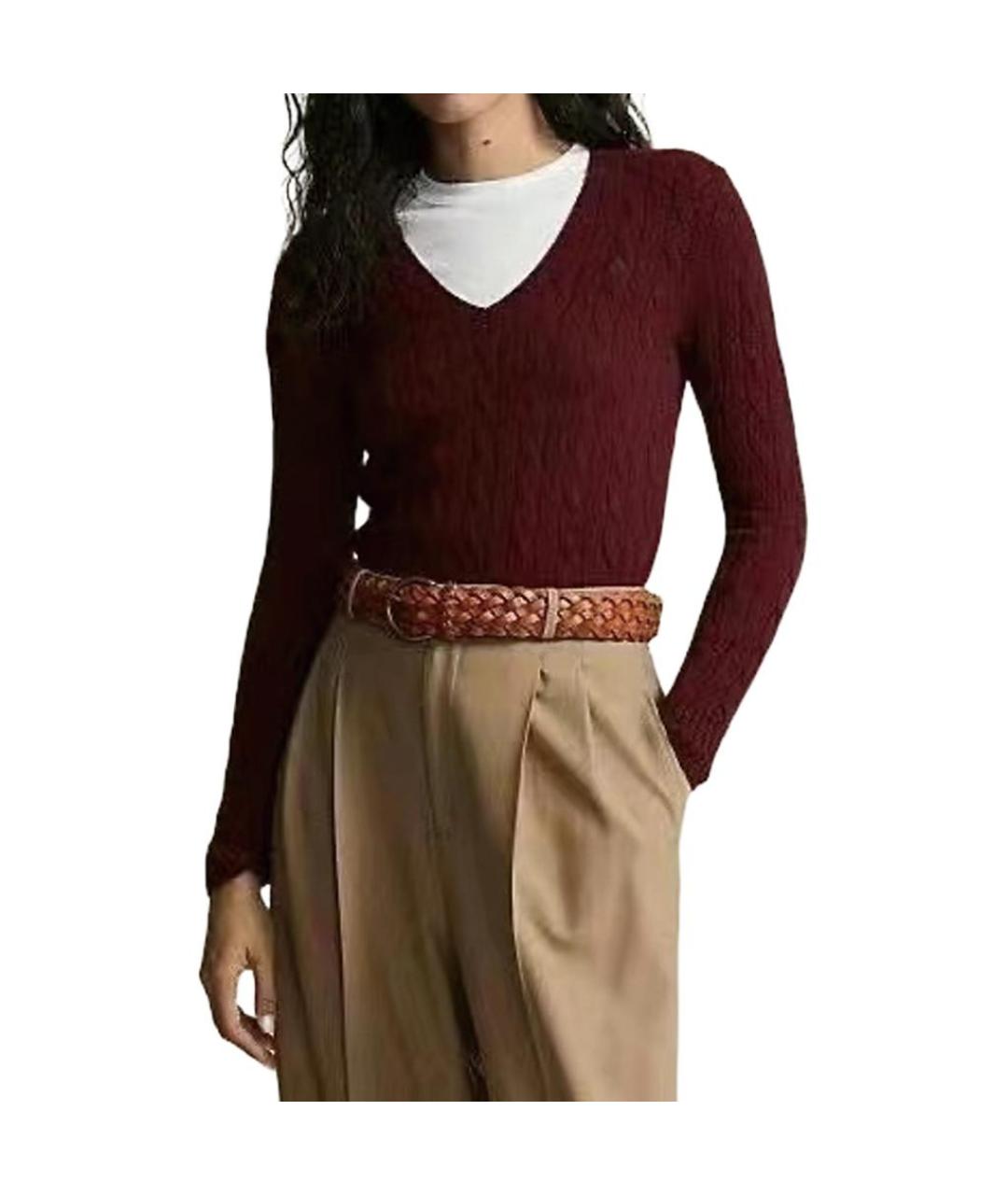 POLO RALPH LAUREN Бордовый джемпер / свитер, фото 3