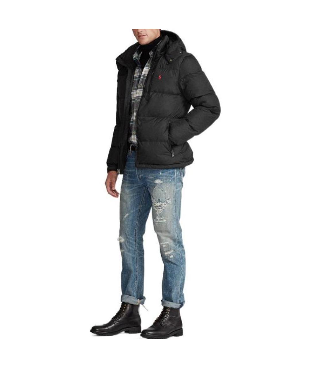 POLO RALPH LAUREN Черный пуховик, фото 2