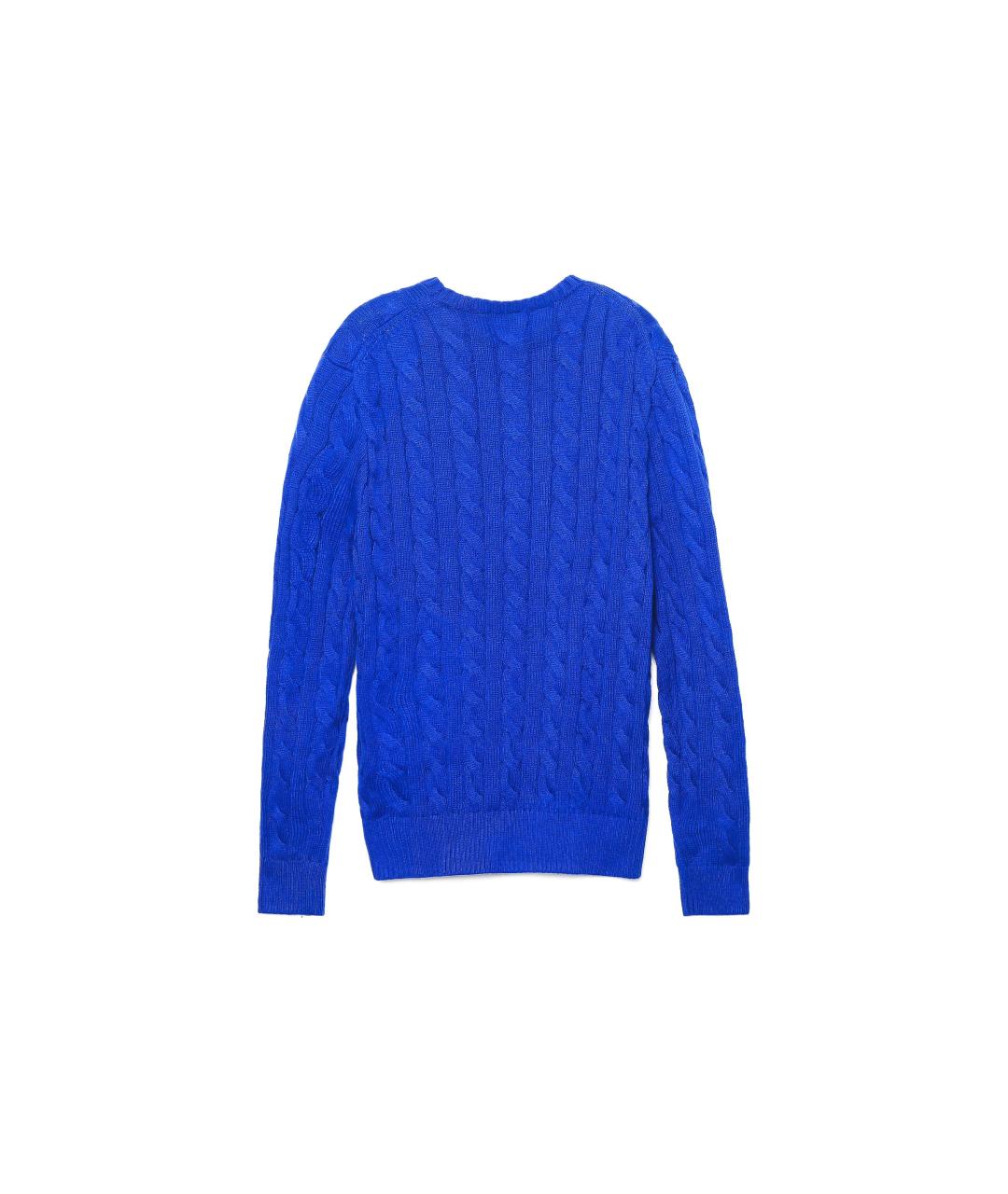 POLO RALPH LAUREN Синий хлопковый джемпер / свитер, фото 2