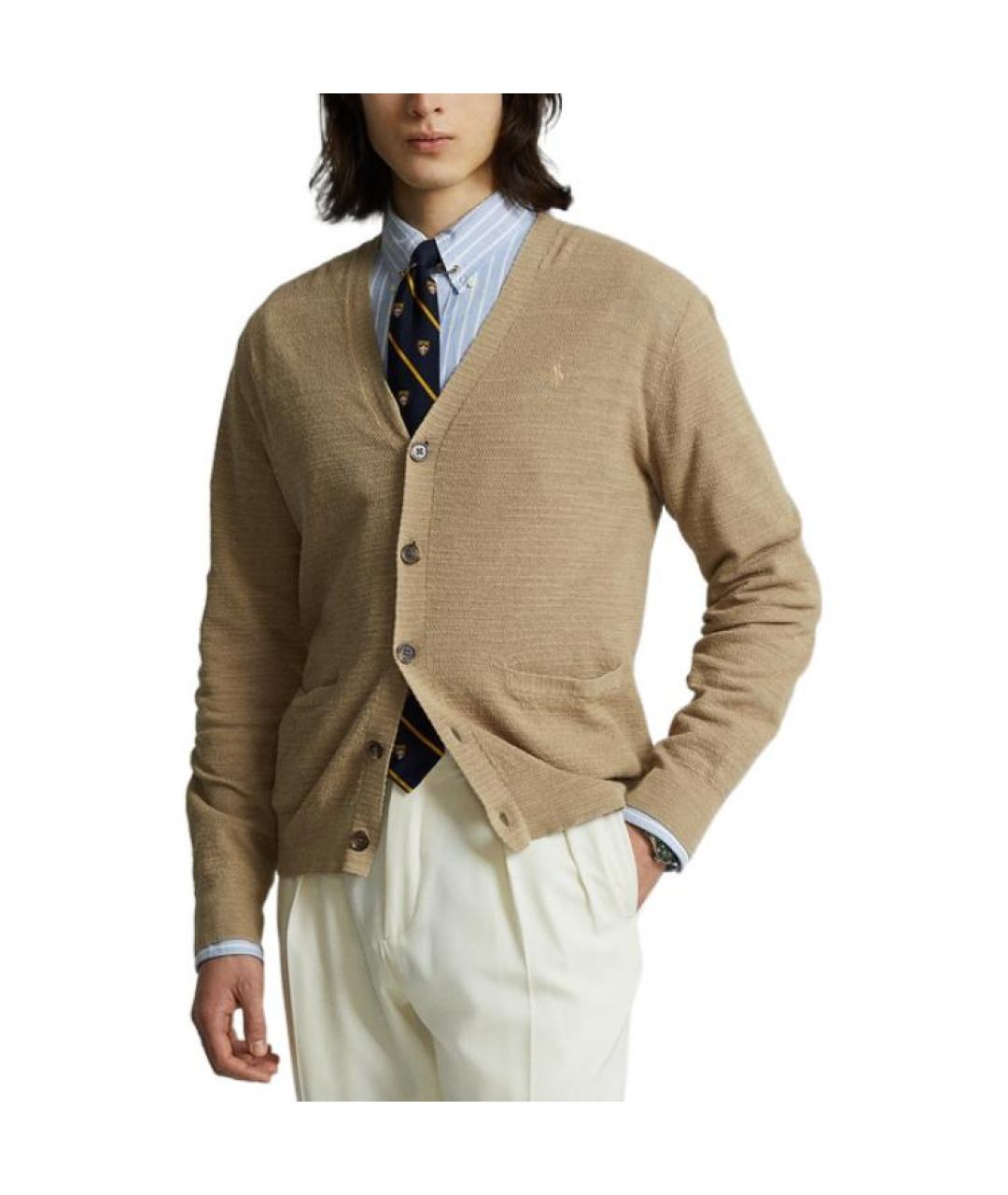 POLO RALPH LAUREN Коричневый кардиган, фото 2