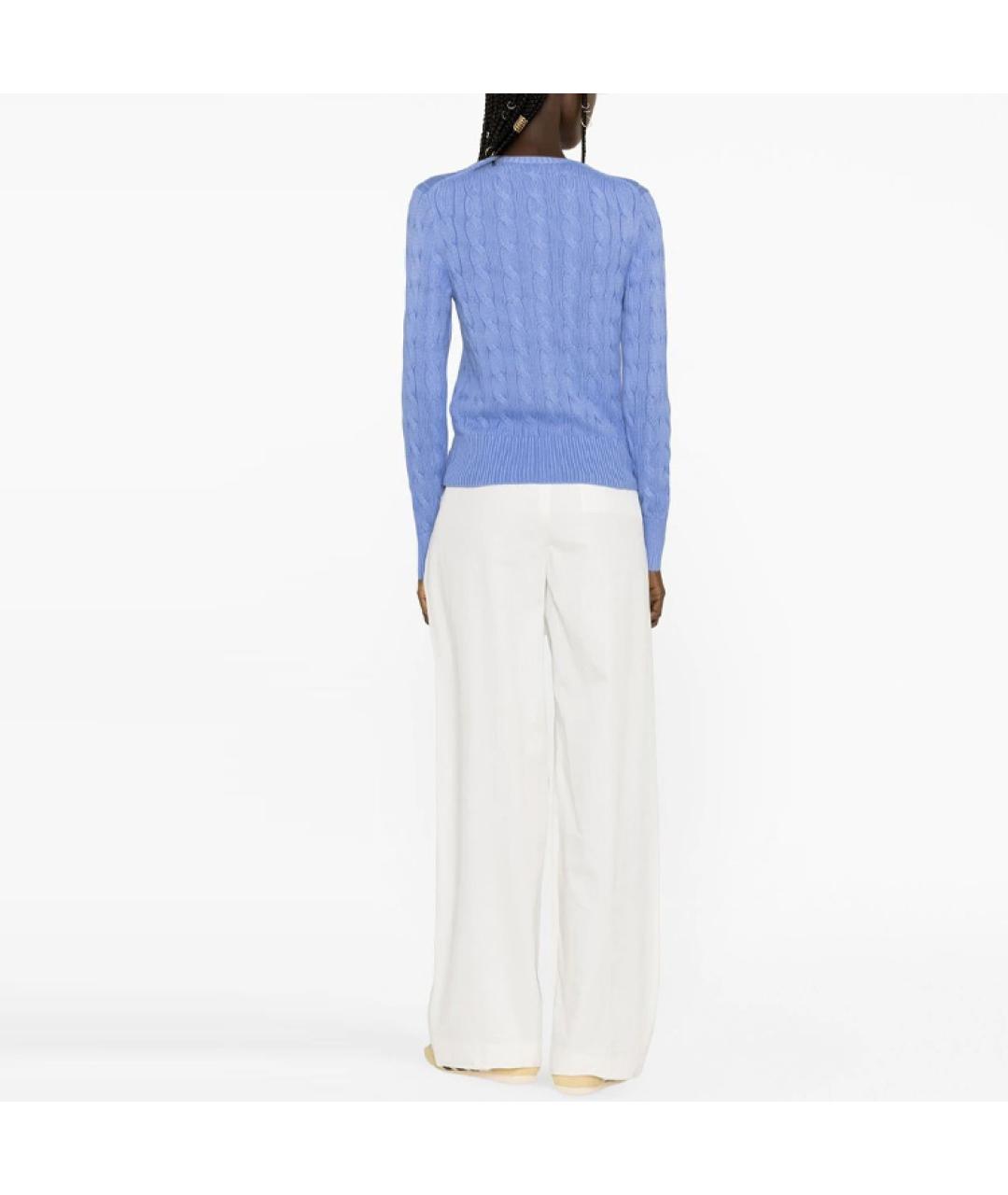 POLO RALPH LAUREN Синий хлопковый кардиган, фото 3