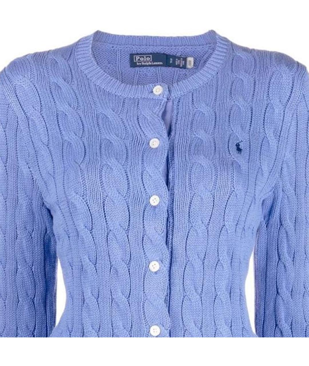 POLO RALPH LAUREN Синий хлопковый кардиган, фото 5