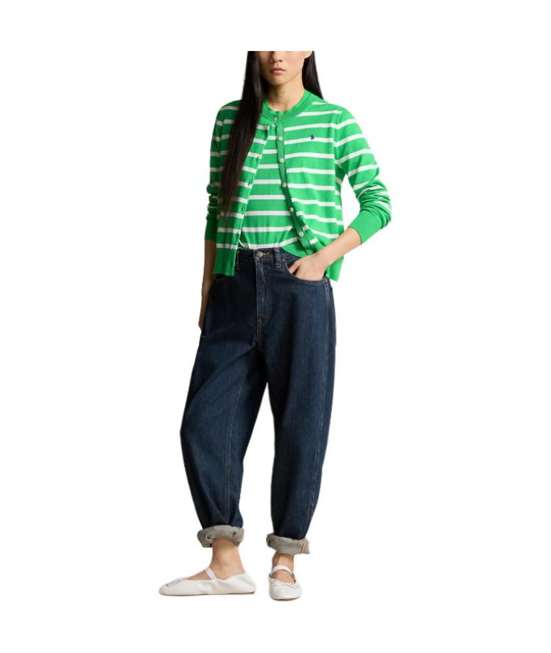 POLO RALPH LAUREN Зеленый джемпер / свитер, фото 3