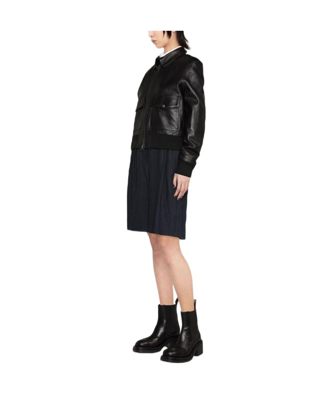 POLO RALPH LAUREN Черная кожаная куртка, фото 4