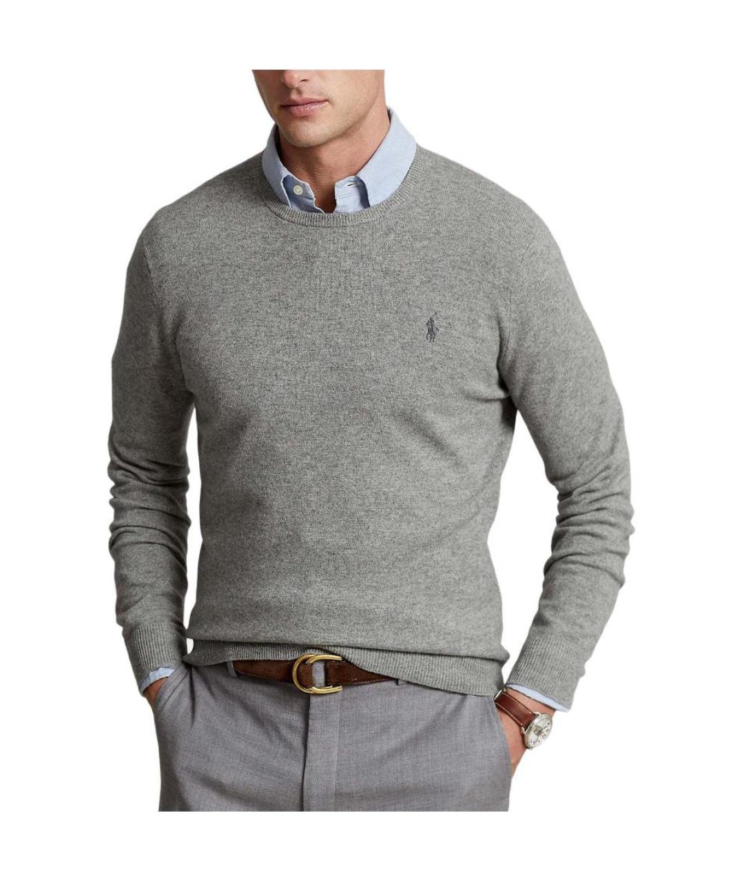 POLO RALPH LAUREN Серый джемпер / свитер, фото 4