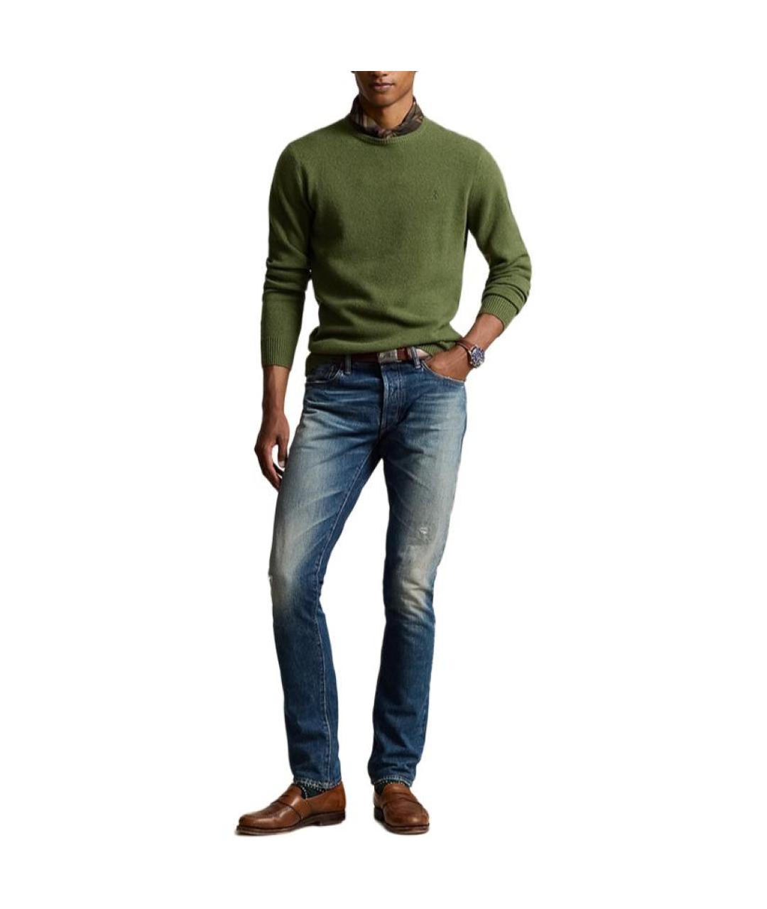 POLO RALPH LAUREN Зеленый джемпер / свитер, фото 2