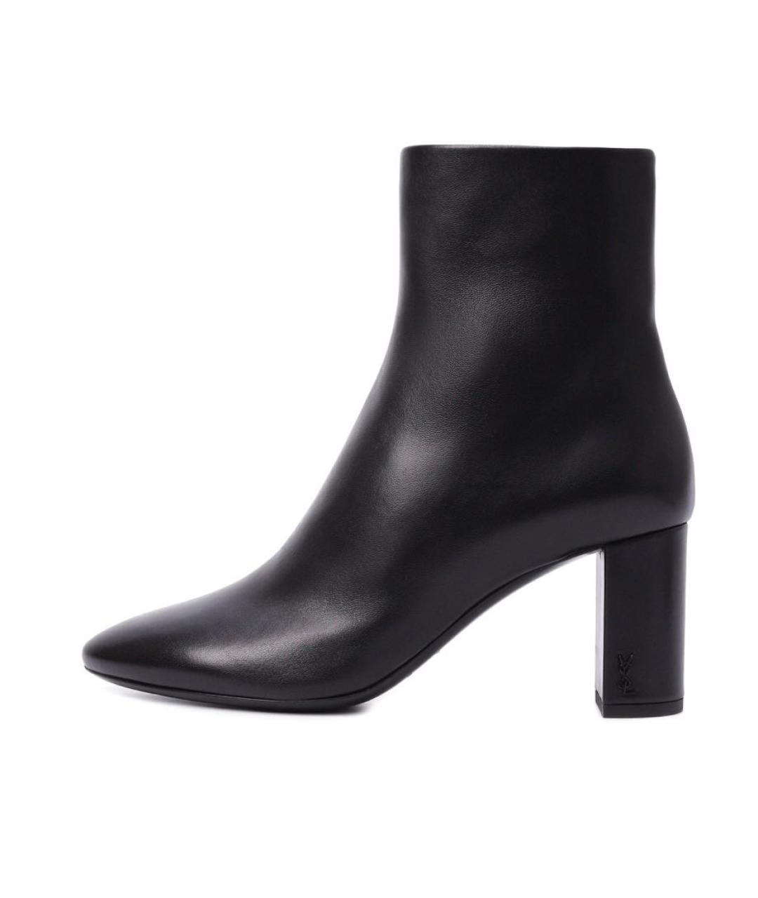 SAINT LAURENT Черные кожаные ботильоны, фото 7