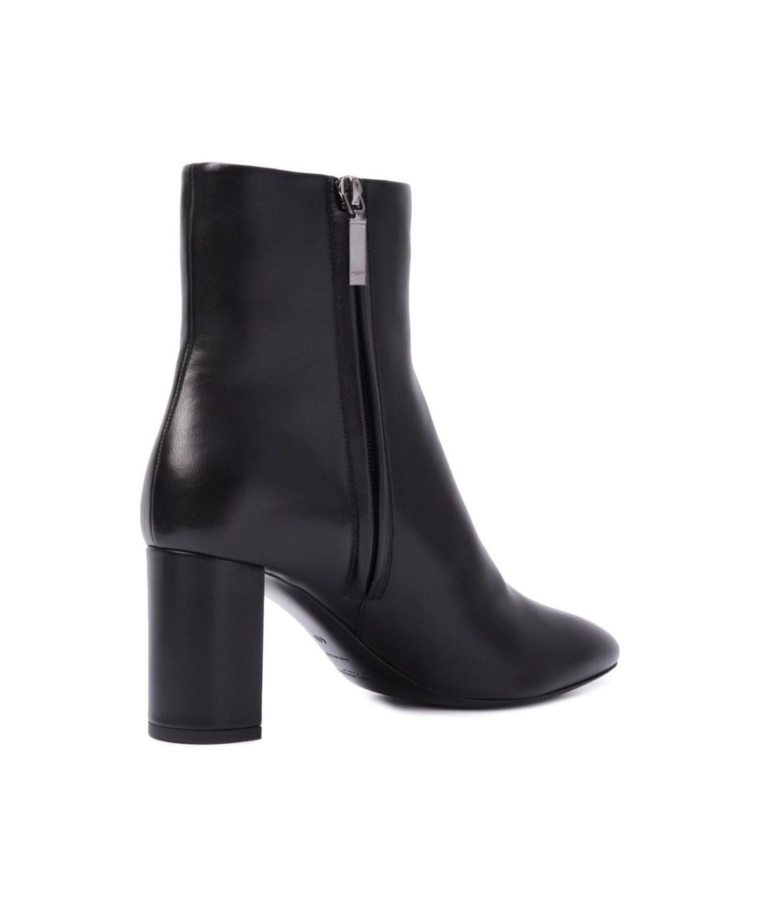SAINT LAURENT Черные кожаные ботильоны, фото 3