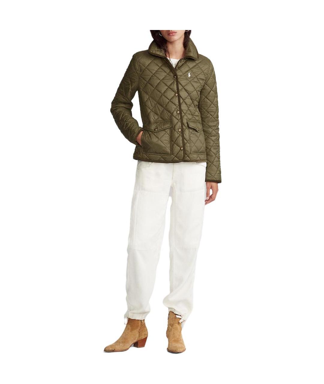 POLO RALPH LAUREN Зеленый пуховик, фото 4