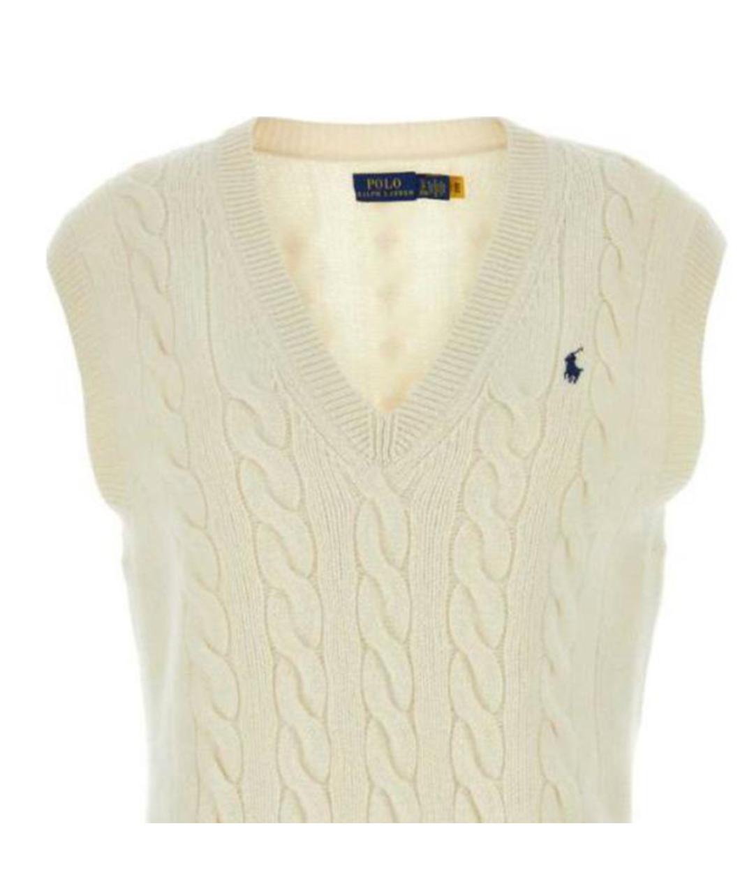 POLO RALPH LAUREN Бежевая шерстяная жилетка, фото 5