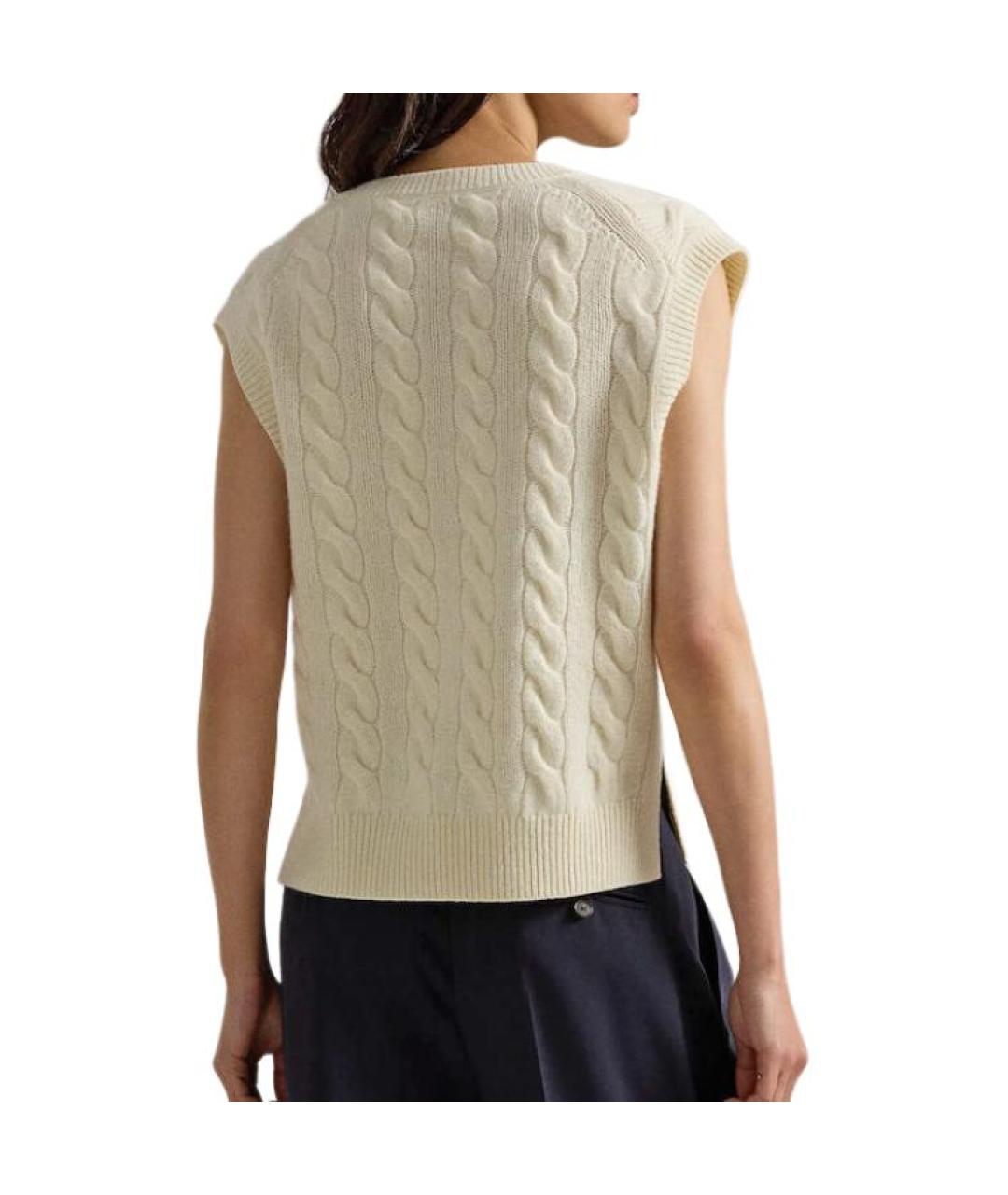 POLO RALPH LAUREN Бежевая шерстяная жилетка, фото 4