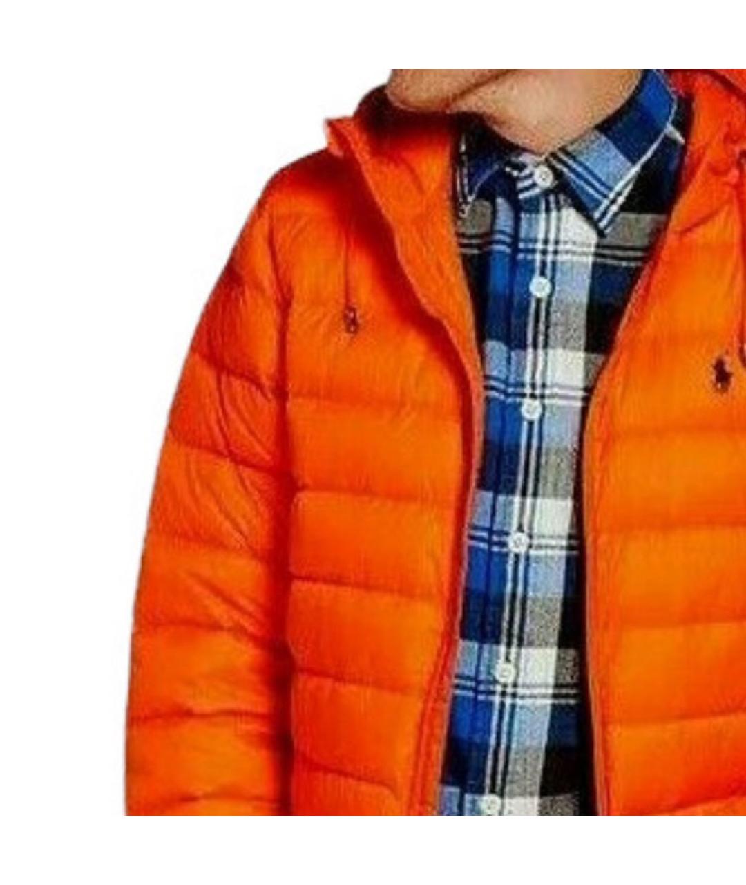 POLO RALPH LAUREN Оранжевый полиамидовый пуховик, фото 4