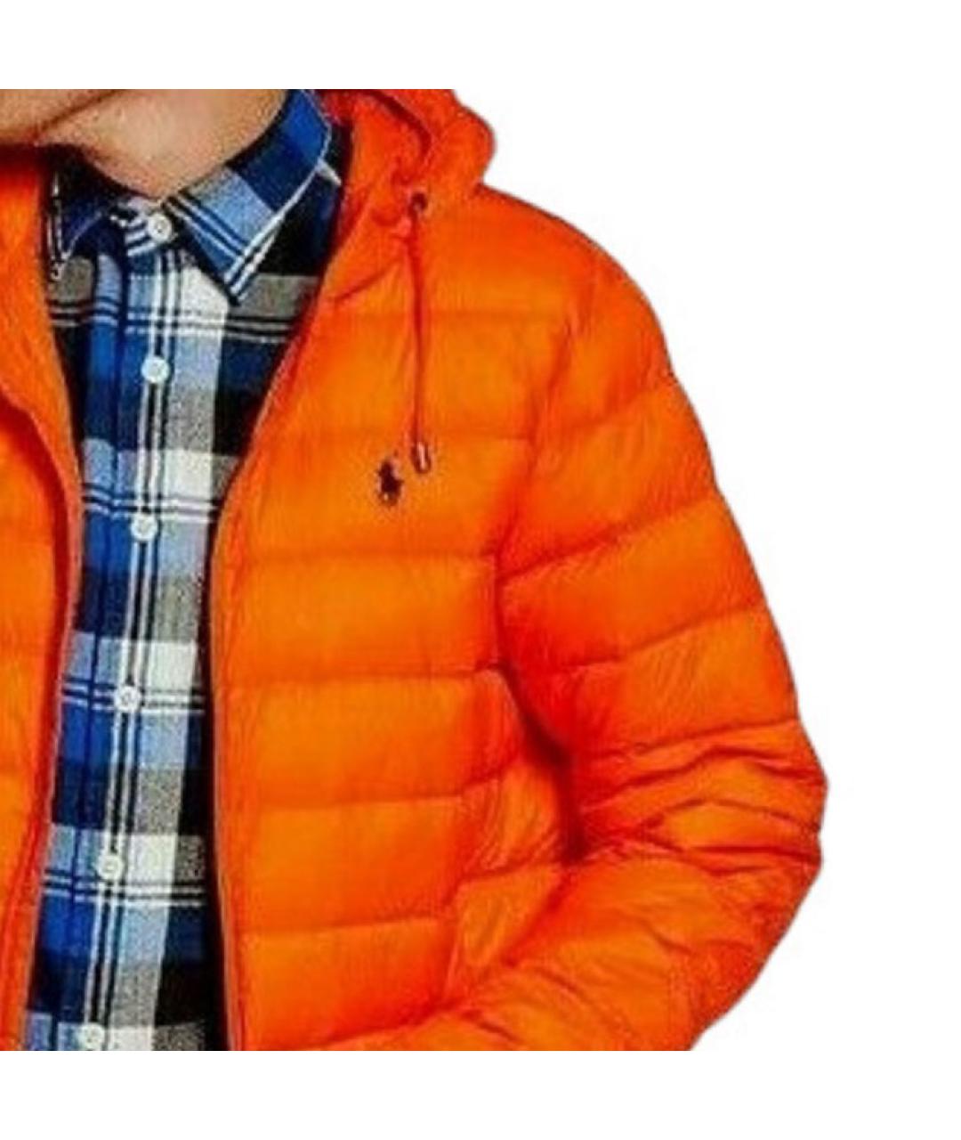 POLO RALPH LAUREN Оранжевый полиамидовый пуховик, фото 5