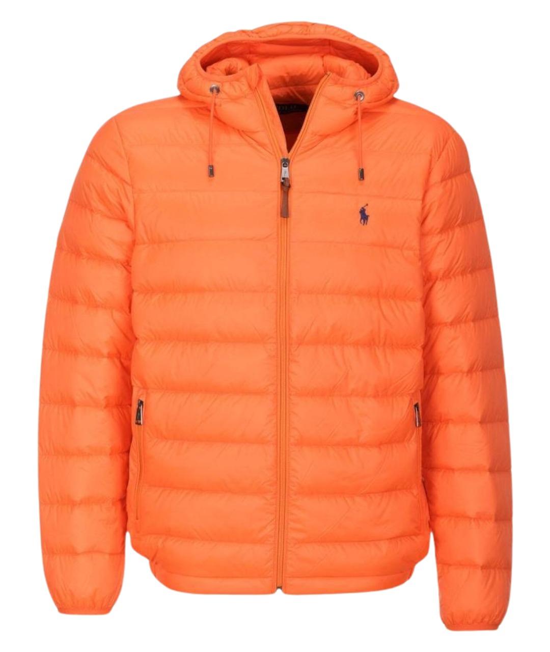POLO RALPH LAUREN Оранжевый полиамидовый пуховик, фото 1
