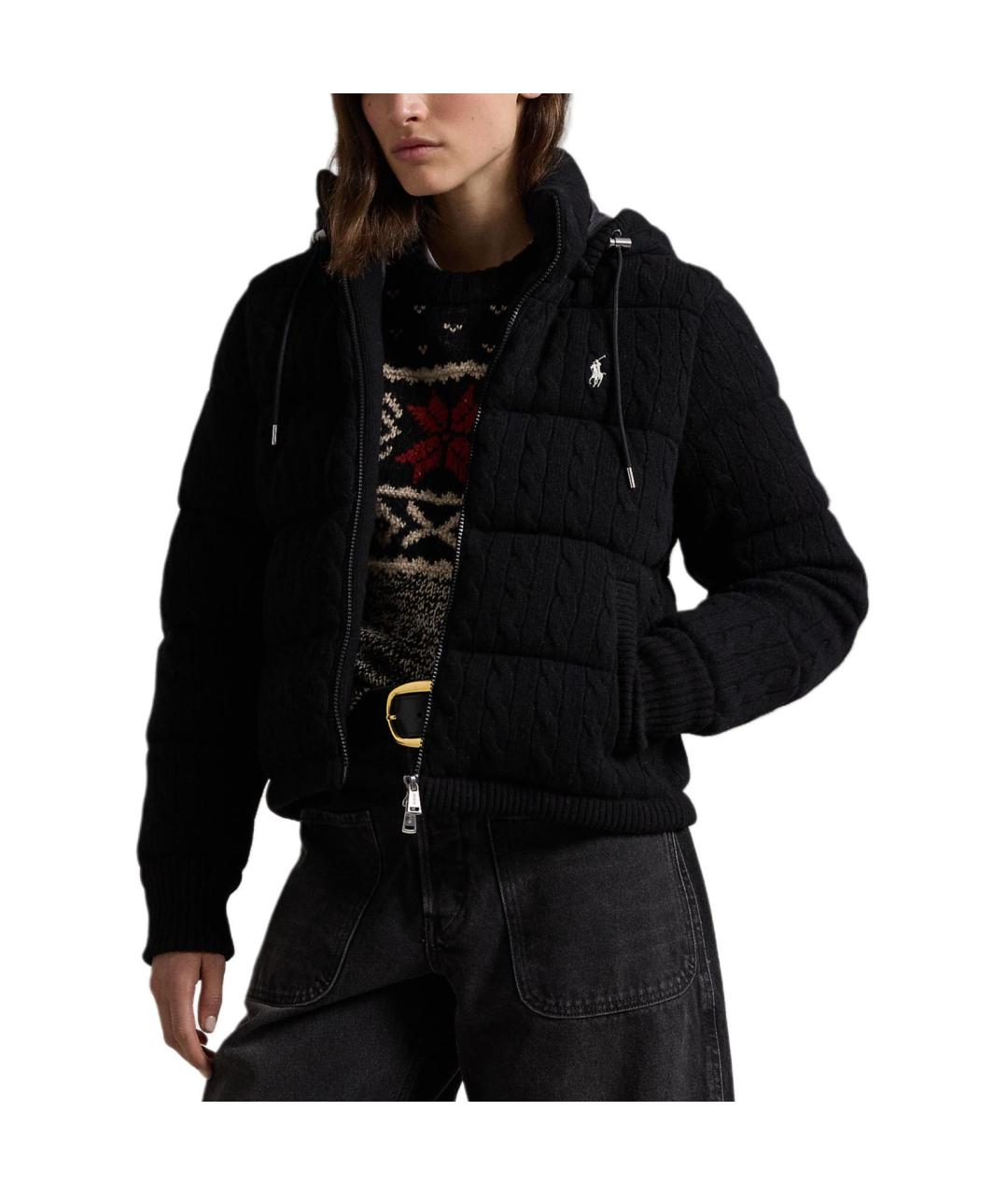 POLO RALPH LAUREN Черный шерстяной пуховик, фото 4
