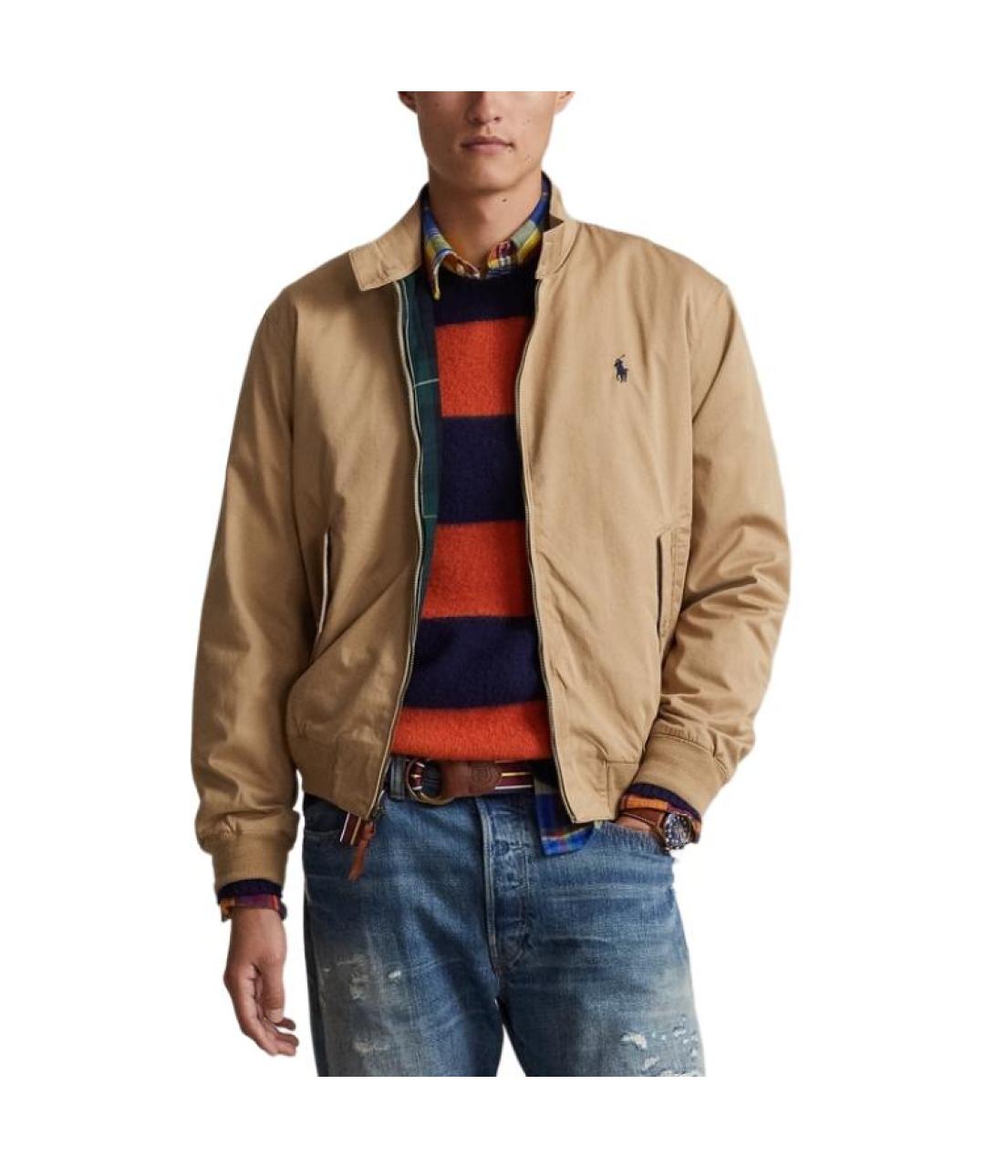 POLO RALPH LAUREN Коричневая хлопковая куртка, фото 2