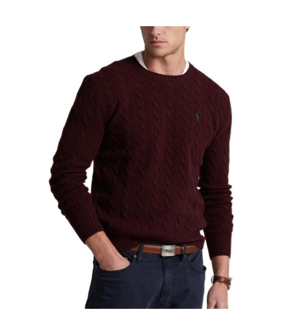 POLO RALPH LAUREN Бордовый джемпер / свитер, фото 4