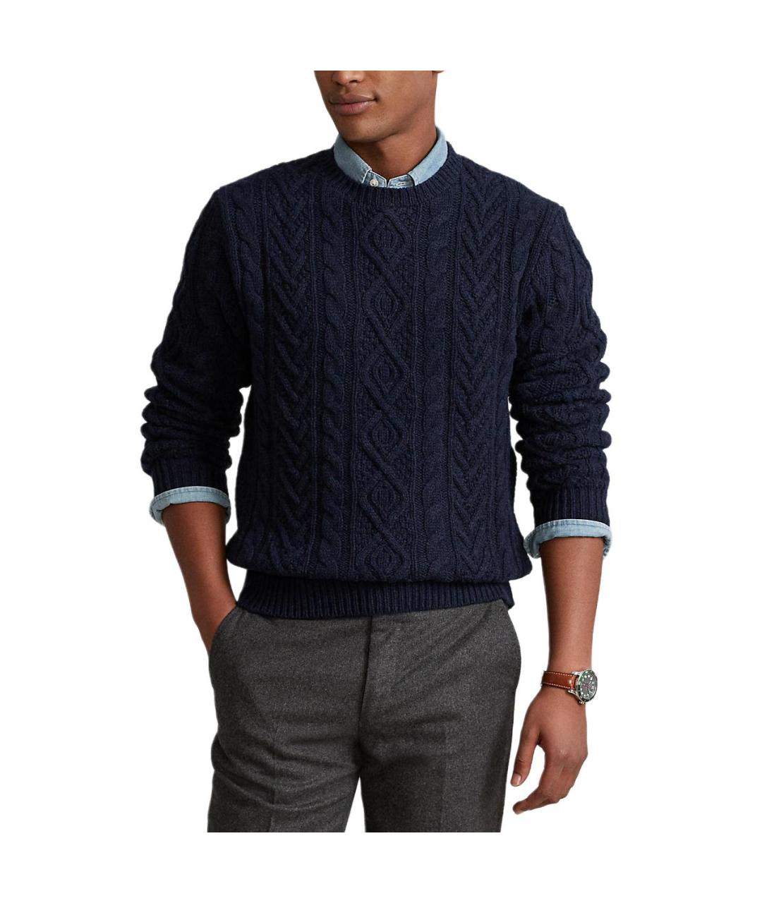 POLO RALPH LAUREN Темно-синий джемпер / свитер, фото 2