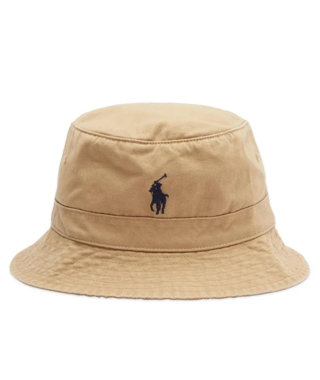 POLO RALPH LAUREN Бежевая хлопковая шляпа, фото 1