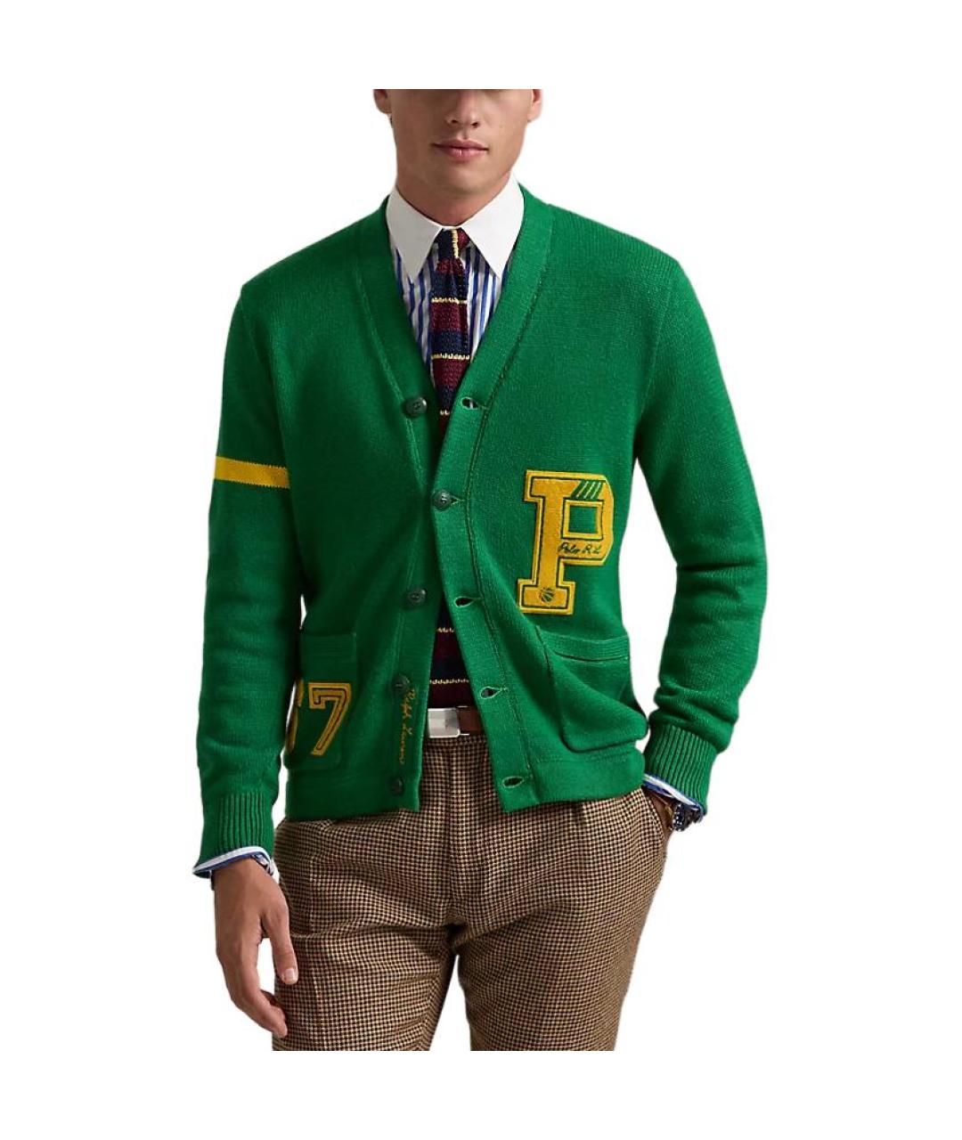 POLO RALPH LAUREN Зеленый кардиган, фото 3