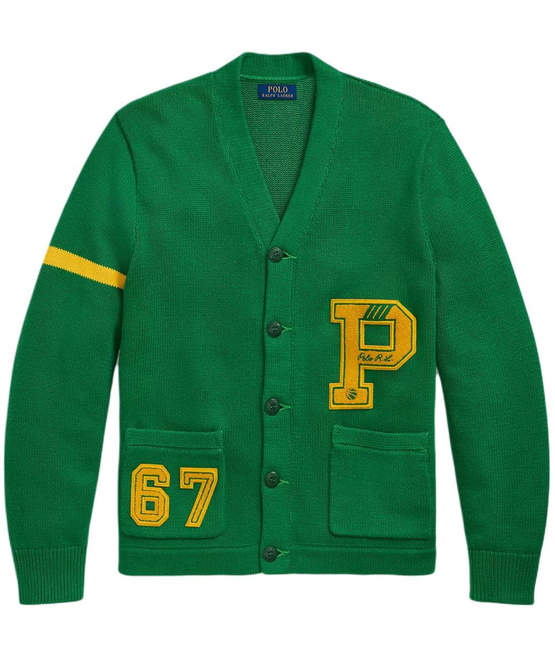 POLO RALPH LAUREN Зеленый кардиган, фото 1