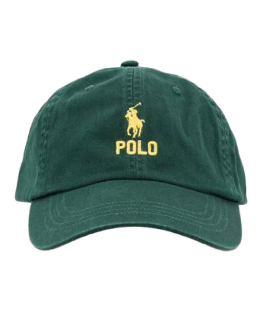 POLO RALPH LAUREN Зеленая хлопковая кепка/бейсболка, фото 2