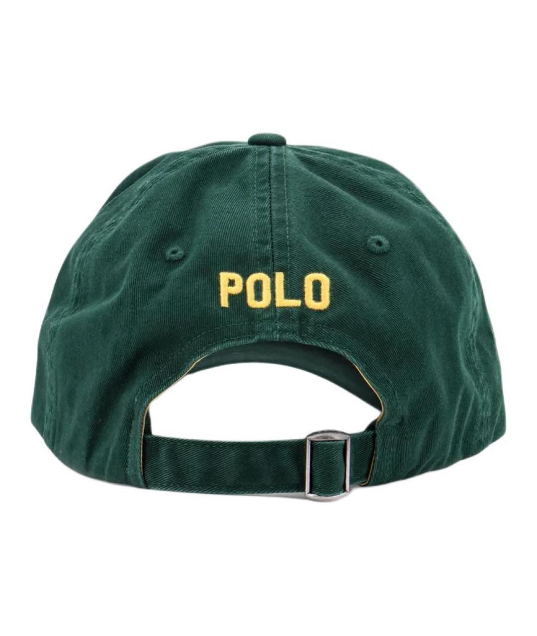 POLO RALPH LAUREN Зеленая хлопковая кепка/бейсболка, фото 3