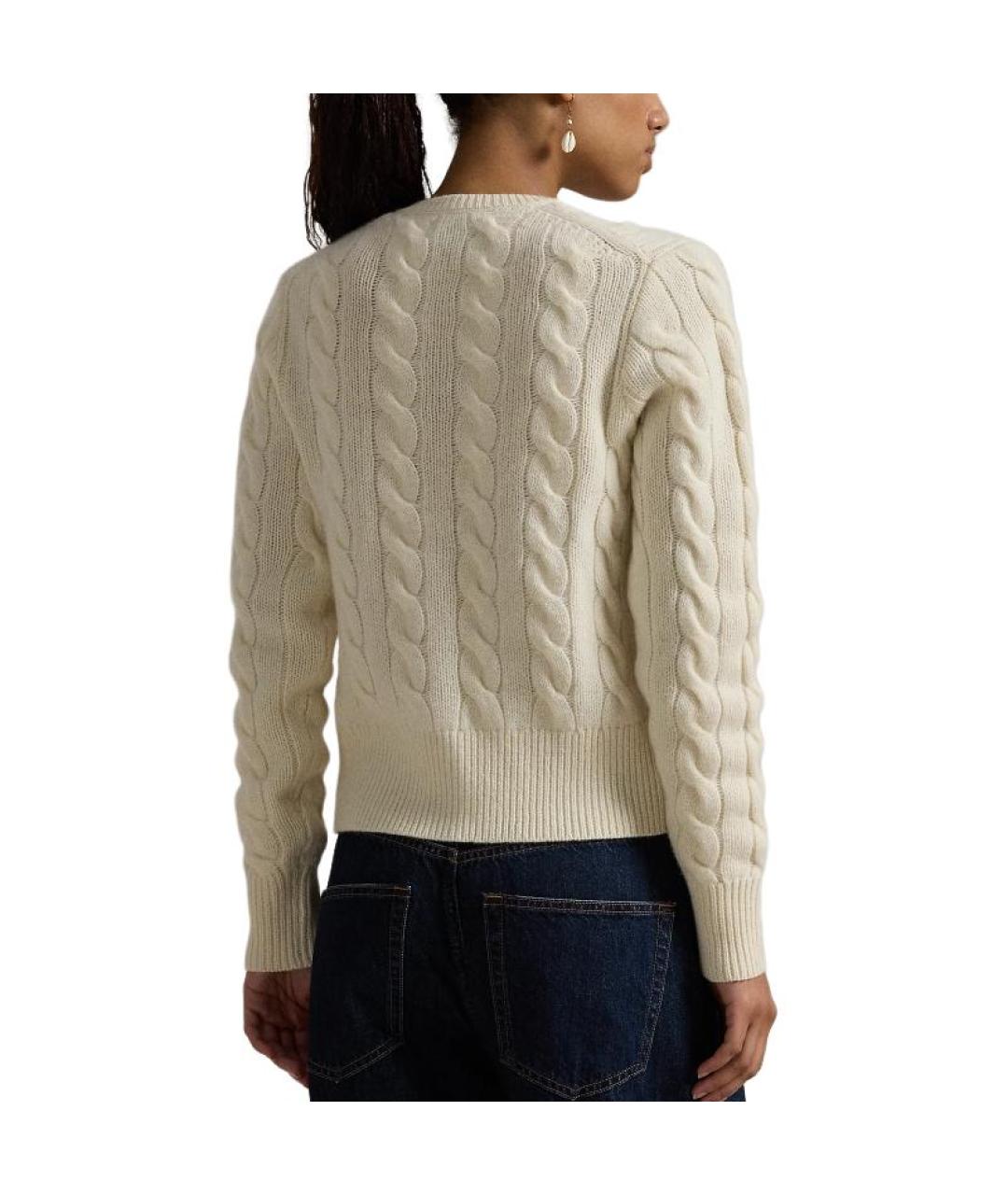 POLO RALPH LAUREN Бежевый хлопковый кардиган, фото 4