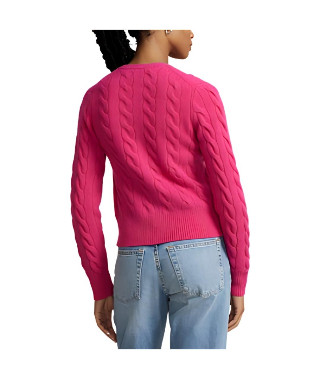 POLO RALPH LAUREN Розовый хлопковый кардиган, фото 4
