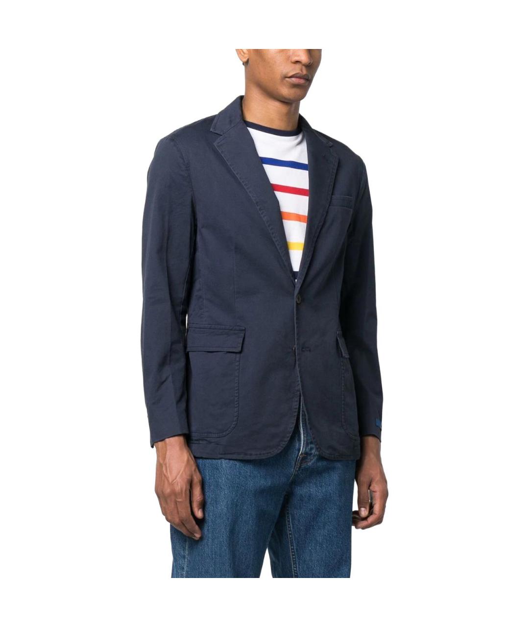 POLO RALPH LAUREN Синий хлопковый пиджак, фото 4