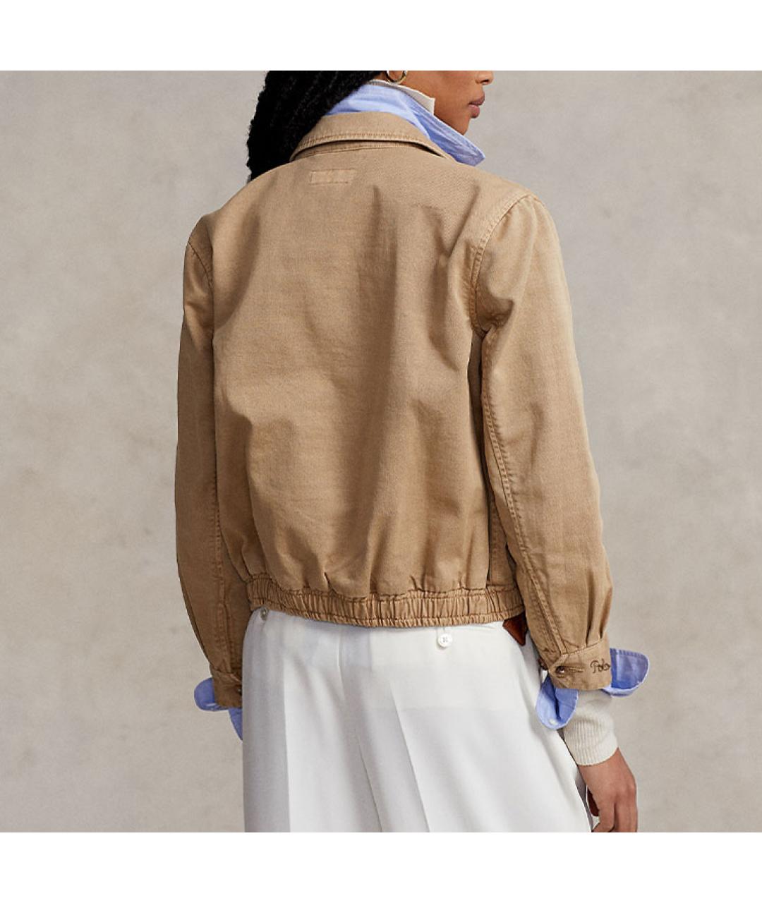 POLO RALPH LAUREN Коричневая хлопковая куртка, фото 4