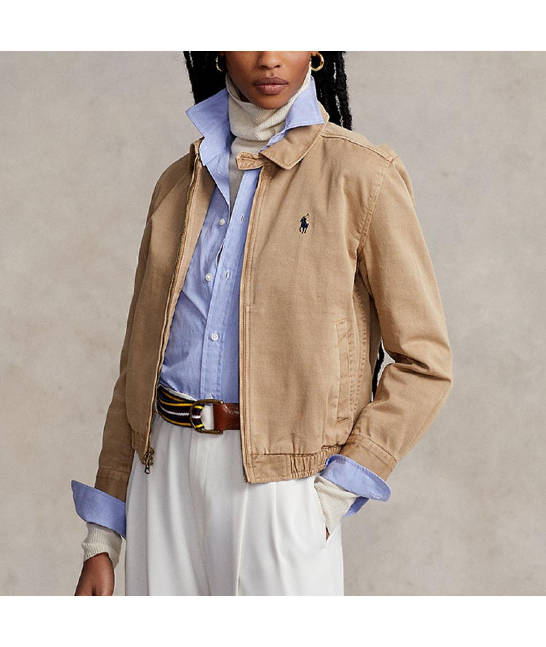 POLO RALPH LAUREN Коричневая хлопковая куртка, фото 3