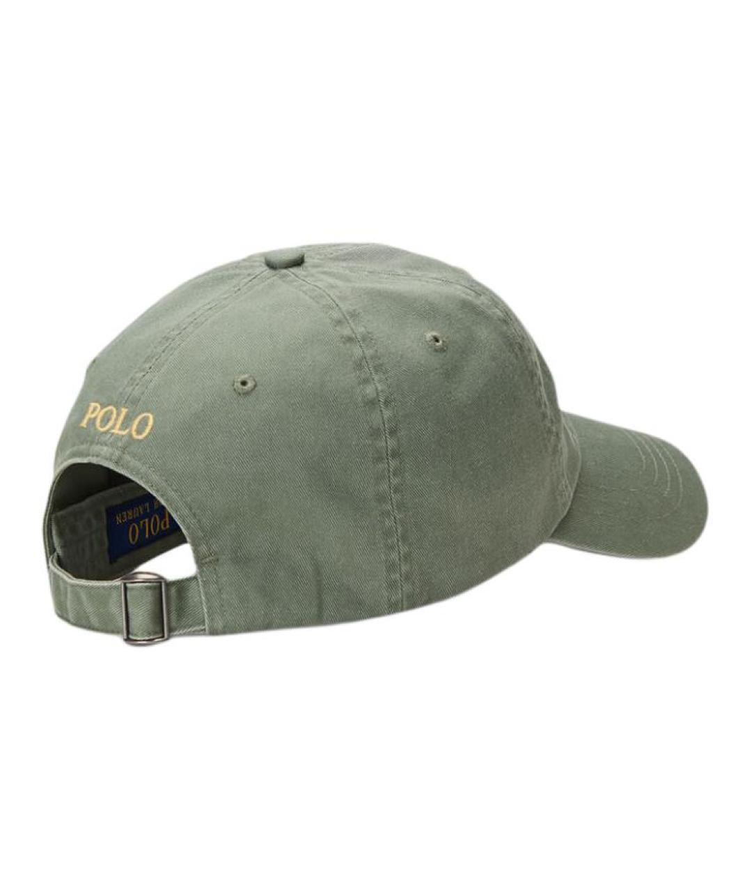 POLO RALPH LAUREN Зеленая хлопковая кепка/бейсболка, фото 3