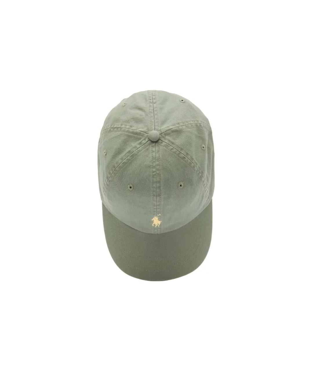 POLO RALPH LAUREN Зеленая хлопковая кепка/бейсболка, фото 2