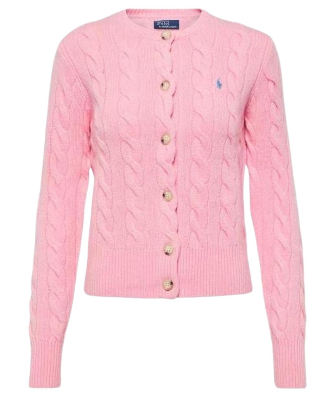 POLO RALPH LAUREN Розовый хлопковый кардиган, фото 1