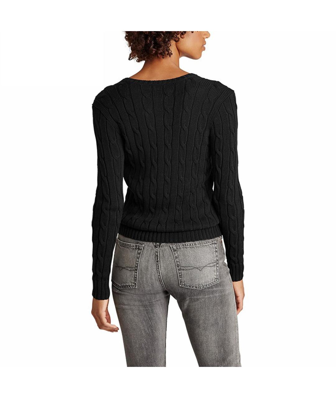 POLO RALPH LAUREN Черный хлопковый джемпер / свитер, фото 5