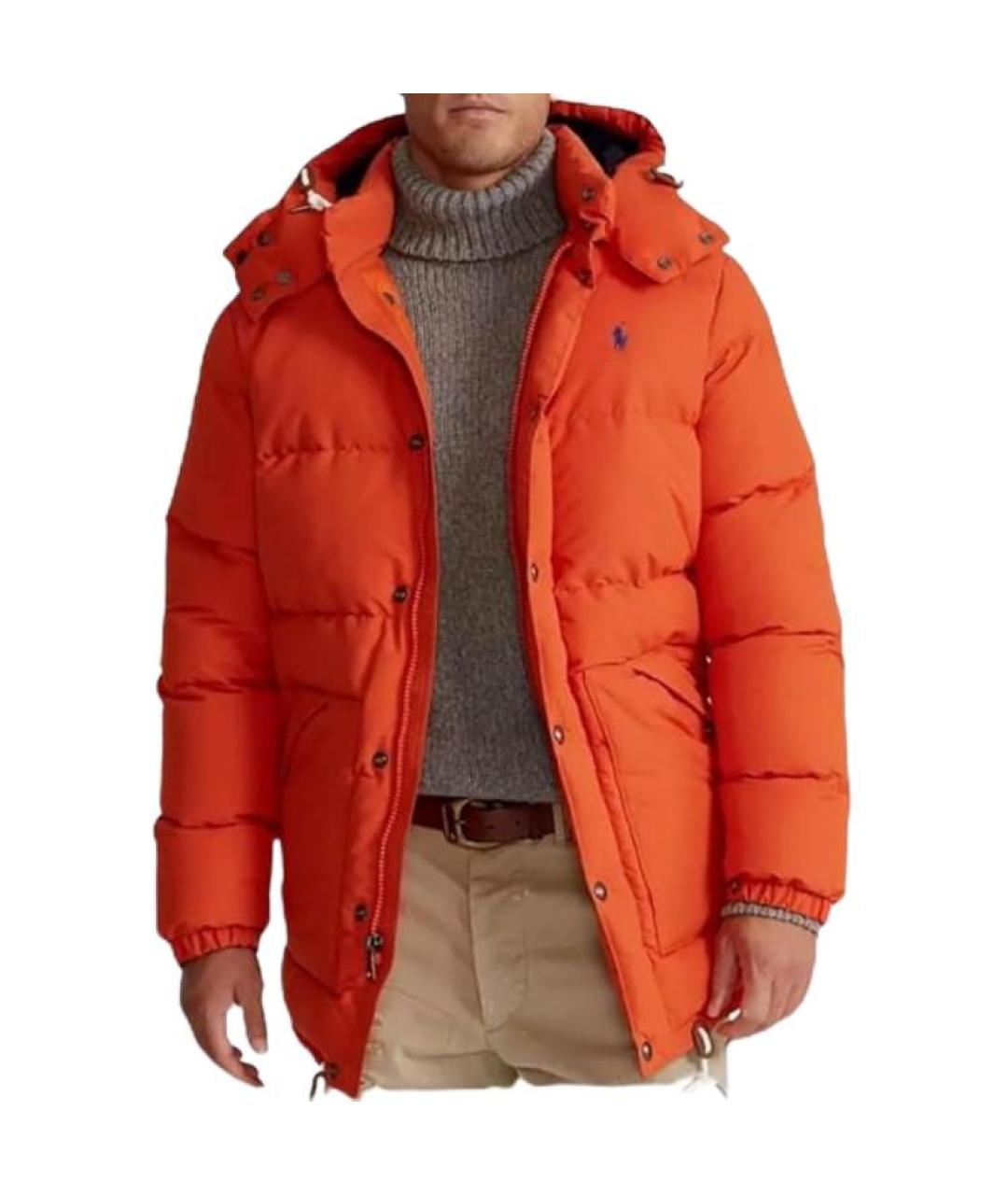 POLO RALPH LAUREN Оранжевый пуховик, фото 2