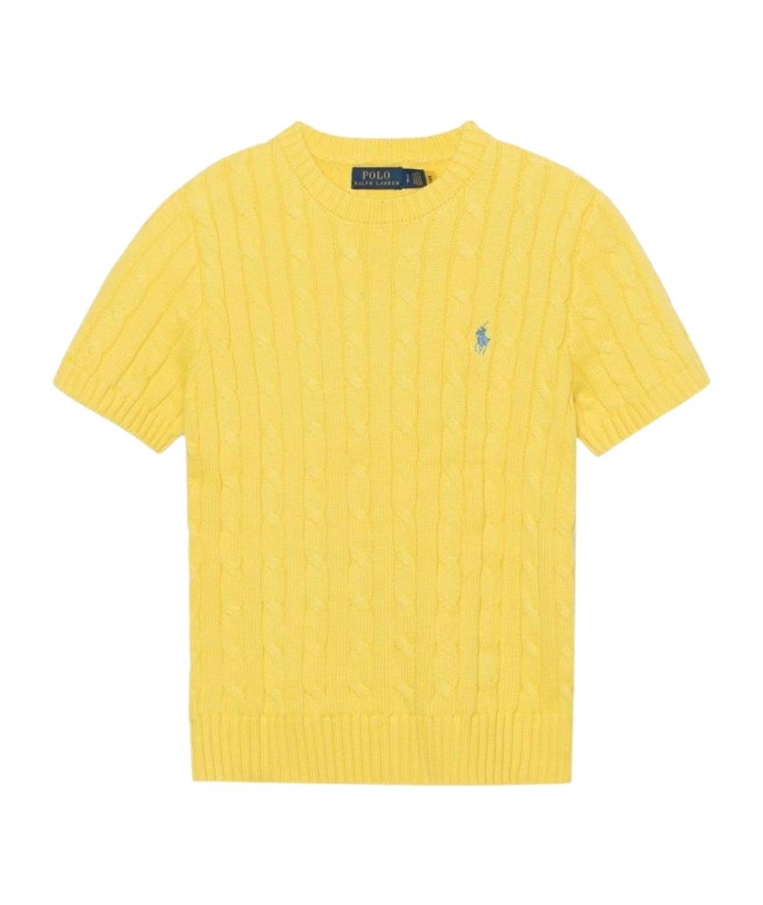 POLO RALPH LAUREN Желтый хлопковый джемпер / свитер, фото 1