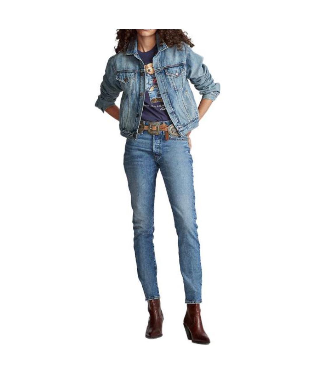 POLO RALPH LAUREN Синяя деним куртка, фото 2