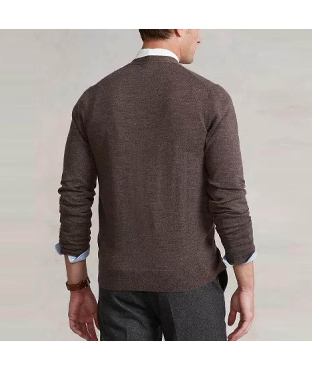 POLO RALPH LAUREN Коричневый кардиган, фото 4