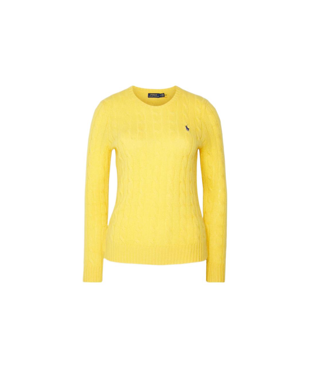 POLO RALPH LAUREN Желтый хлопковый джемпер / свитер, фото 1