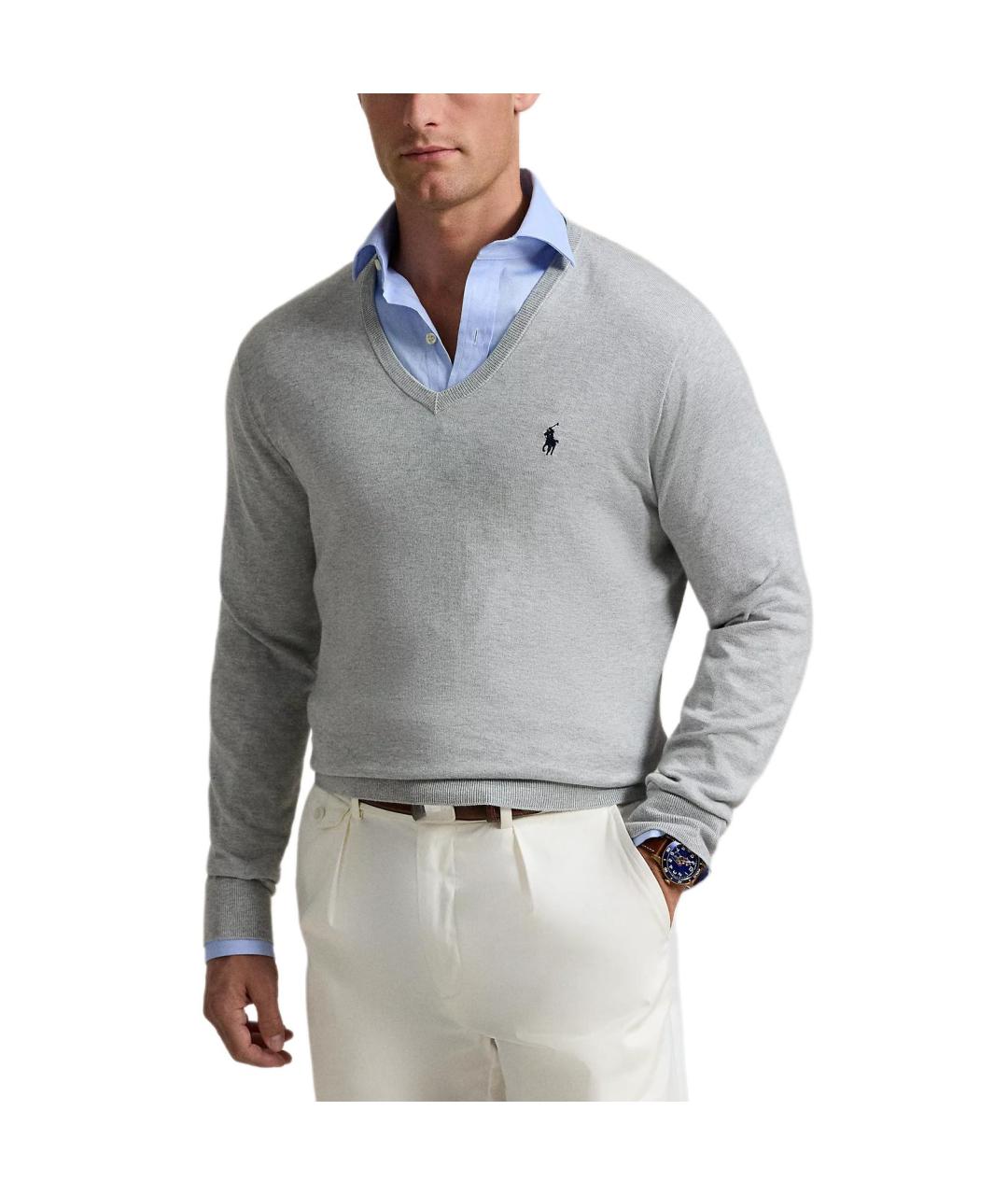 POLO RALPH LAUREN Серый джемпер / свитер, фото 2