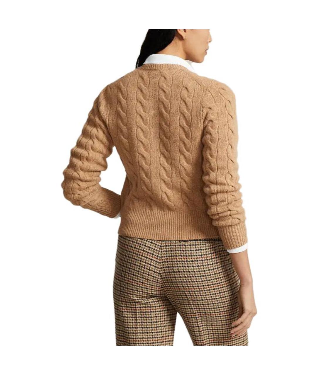 POLO RALPH LAUREN Бежевый хлопковый кардиган, фото 9