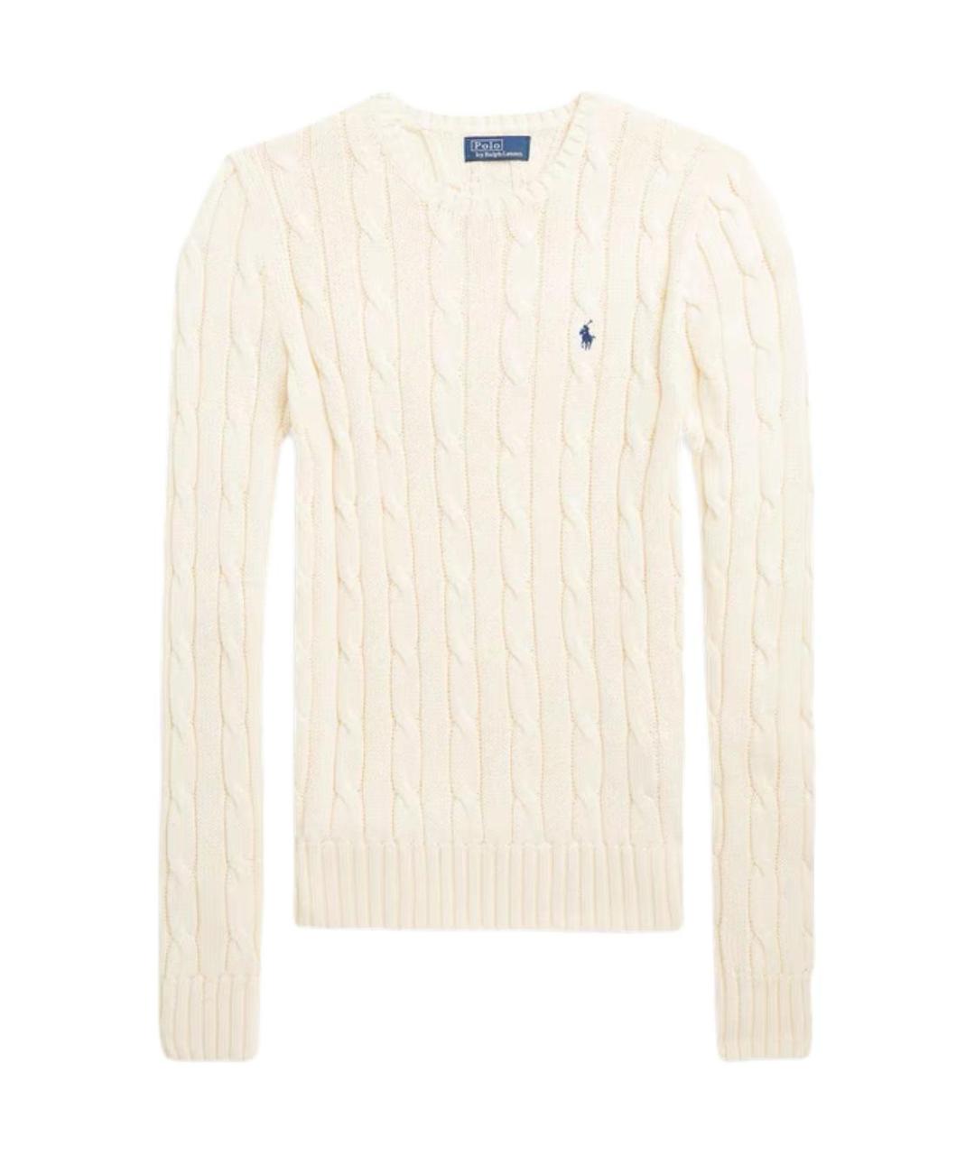 POLO RALPH LAUREN Бежевый хлопковый джемпер / свитер, фото 1