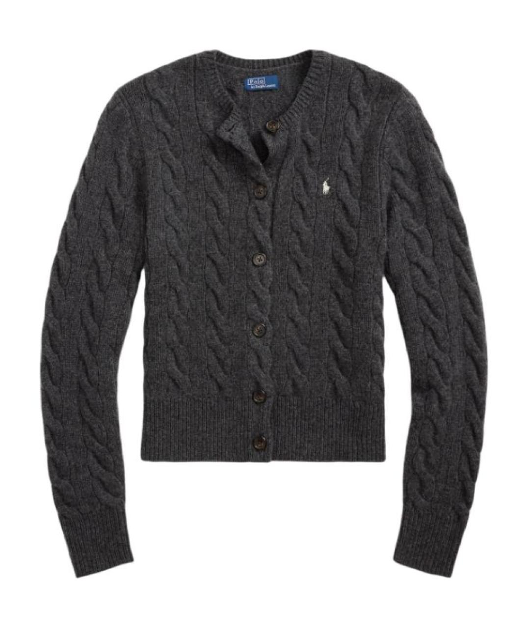 POLO RALPH LAUREN Серый шерстяной джемпер / свитер, фото 1