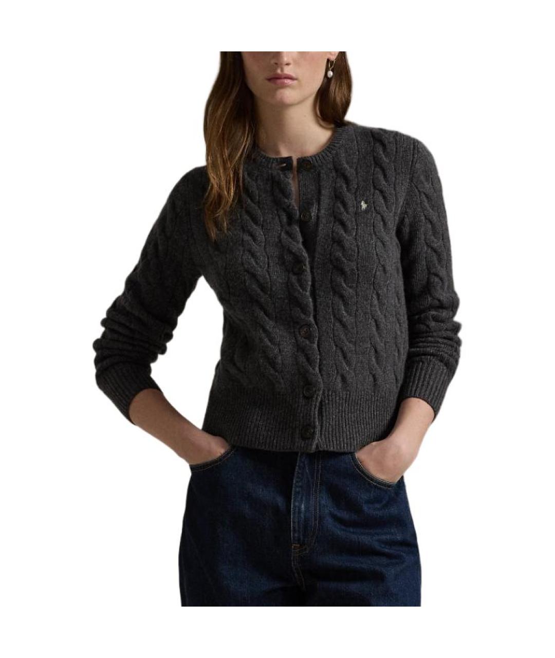 POLO RALPH LAUREN Серый шерстяной джемпер / свитер, фото 4